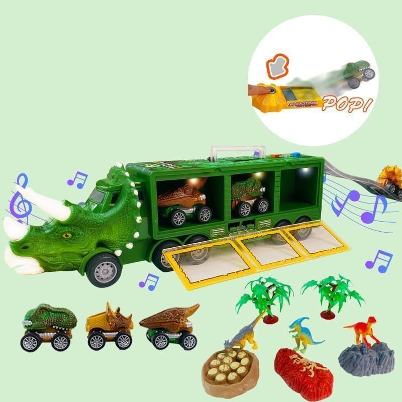Hinow™ Dinosaur transport toy car with its own music and lights