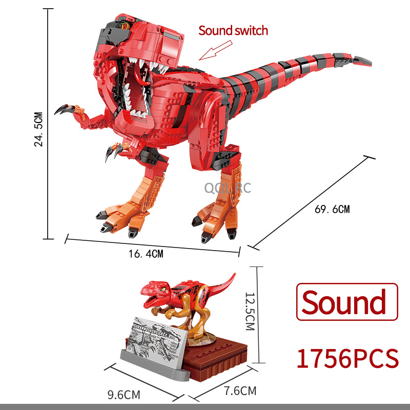 Jurassic Dinosaur World Velociraptor Stegosaurus Fossil Dragon Model Bricks Building Blocks Toys for Children Boy Kids Gifts