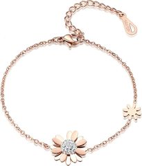 AJIDOU Stainless Steel Anklet Rose Gold Beach Ankle Bracelet Adjustable Chain Foot Jewelry Summer Jewelry