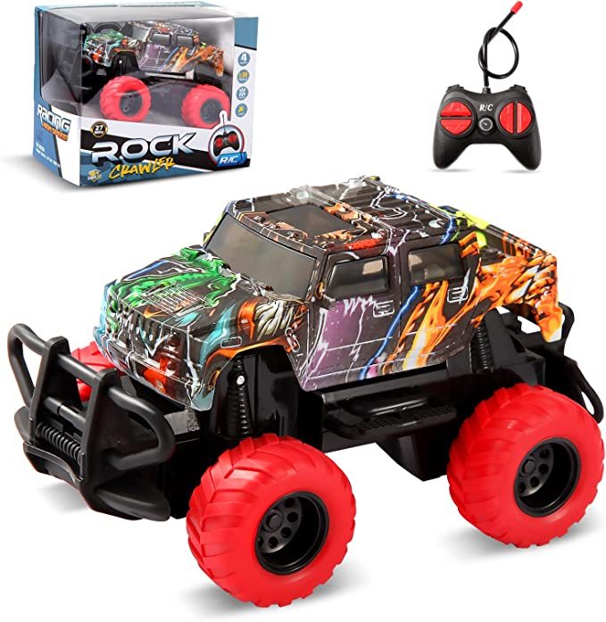 AJI DOU Toys for 3 - 4 - 5 Years Old Boys, RC Car Toys for 3-5 Years Old Boys, Graffiti RC Car Toys, Suitable for 4-8 Years Old Boys Toys, Christmas Birthday Teen Gifts, Suitable for 3-7 Years Old Boys Toddler Toys, Suitable for 3-8 years old (style 1)