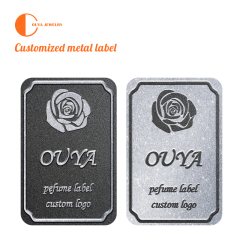 OUYA engraved custom aluminium perfume wine bottle sticker label for private brand logo
