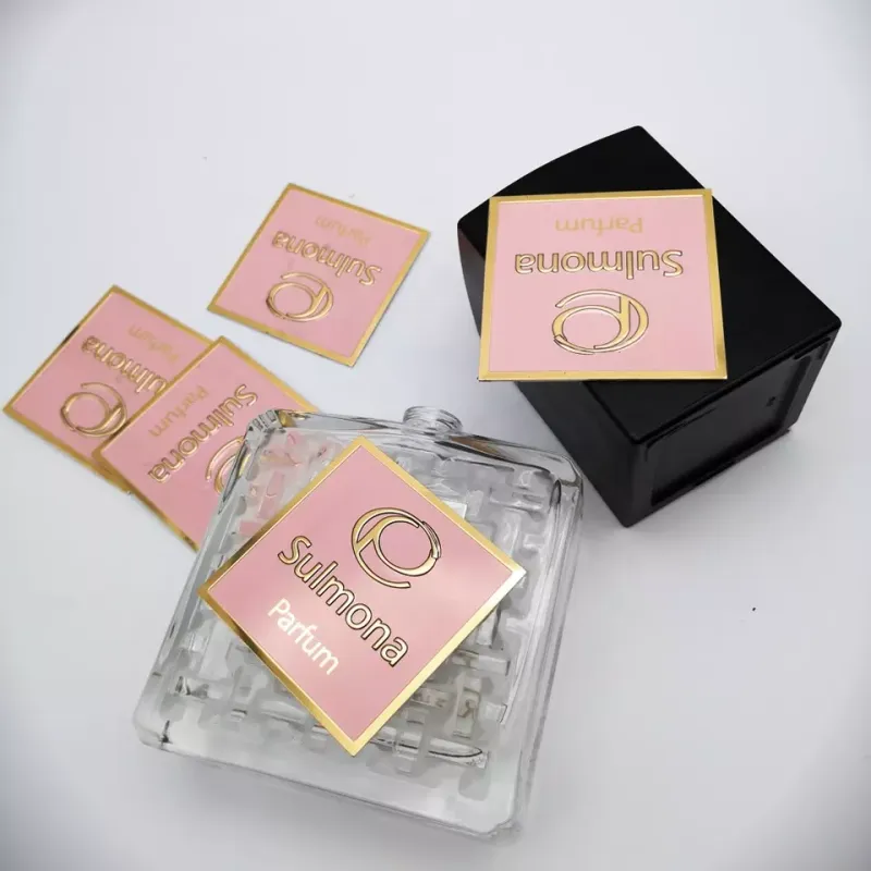 Name Tages Custom OEM Gold Metal Perfume Package Classic Brand Private Label Logo Sticker For Perfume Bottle