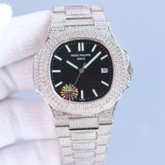 Patek Philippe PP Watch Best Quality 324 Full Function Movement Full Diamond 40mm Nautilus Watch