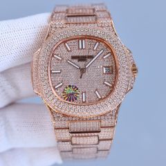 Patek Philippe PP Watch Best Quality 324 Full Function Movement Full Diamond 40mm Nautilus Watch