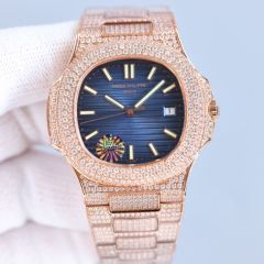 Patek Philippe PP Watch Best Quality 324 Full Function Movement Full Diamond 40mm Nautilus Watch