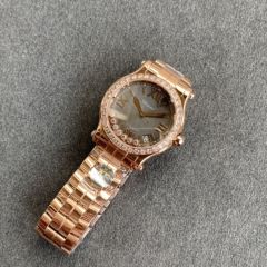 Replica Chopard Watch 5A Quality ETA 2892 Movement Stainless Steel 1:1 36mm Lady Happy Diamond Watch
