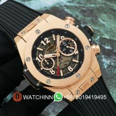 Replica Hublot HB Watch 5A Quality Swiss Clone 1242 Timing Movement 45mm HB Factory Big Bang Watch