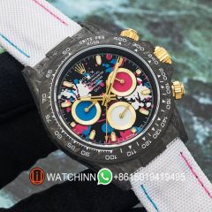 Replica Rolex 5A Quality 7750 Timing Function Movement Carbon Case 1:1 40mm Noob Factory Daytona Watch