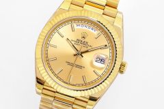 Replica Rolex 5A Quality ETA 2836 Movement 904L Steel 1:1 40mm Noob Factory Day Date Watch