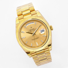 Replica Rolex 5A Quality ETA 2836 Movement 904L Steel 1:1 40mm Noob Factory Day Date Watch