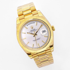 Replica Rolex 5A Quality ETA 2836 Movement 904L Steel 1:1 40mm Noob Factory Day Date Watch