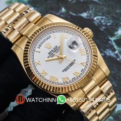 Replica Rolex Watch 3A Quality 2813 Movement 316L Steel 36mm Daydate Watch