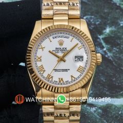 Replica Rolex Watch 3A Quality 2813 Movement 316L Steel 36mm Daydate Watch
