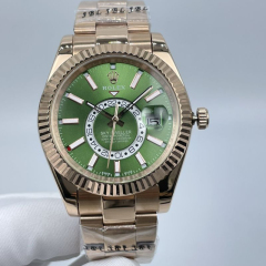 Replica Rolex Watch 3A Quality 2813 Movement 316L Steel Rose Gold 42mm Sky Dweller Watch