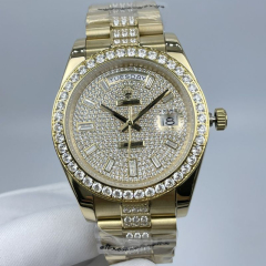 Replica Rolex Watch 3A Quality 2813 Movement 316L Steel Full Diamond 42mm Day Date Watch