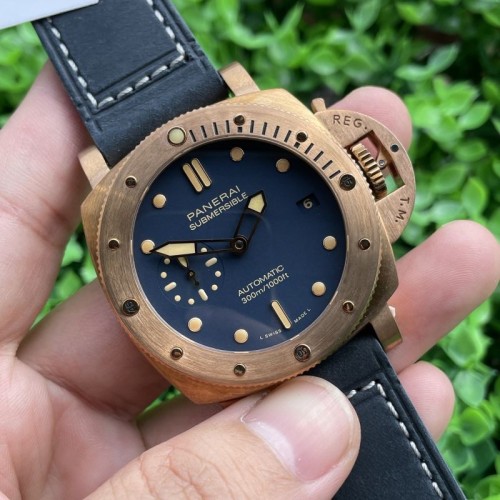 Replica Panerai Watch 5A Quality P9010 Movement Bronze Case 42mm VS Factory Luminor Watch PAM01074