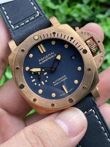 Replica Panerai Watch 5A Quality P9010 Movement Bronze Case 42mm VS Factory Luminor Watch PAM01074
