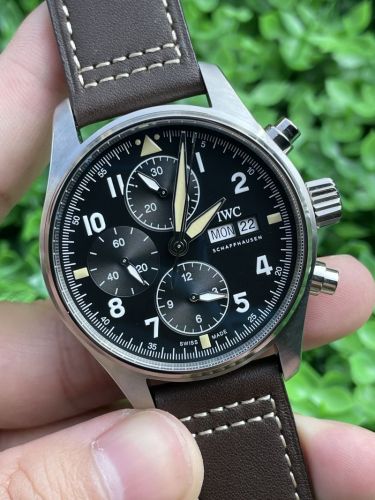 Replica IWC Watch 5A Quality 7750 Timing Function Movement 41mm Steel Case ZF Factory IW387903 PILOT'S Wacth