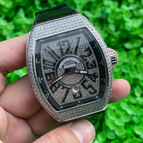 Replica Franck Muller 5A Quality ETA 2824 Movement Stainless Steel 1:1 44*54mm Vanguard Watch