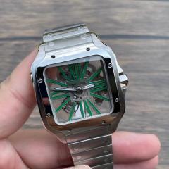 Replica Cartier Watch 5A Quality Super Clone Movement Stainless Steel 39.8mm RC Factory Santos MAN Watch