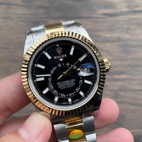 Replica Rolex Watch 5A Super Clone Quality 9901 Movement 904L Steel 1:1 42mm Noob Factory Sky Dweller Watch