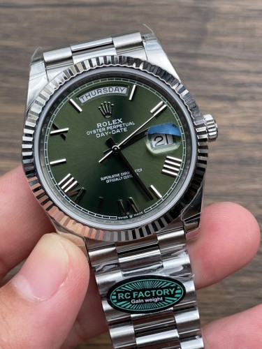 Replica Rolex Watch 3255 Clone Movement 5A Quality 210g Weight RC Factory 40mm Daydate Watch