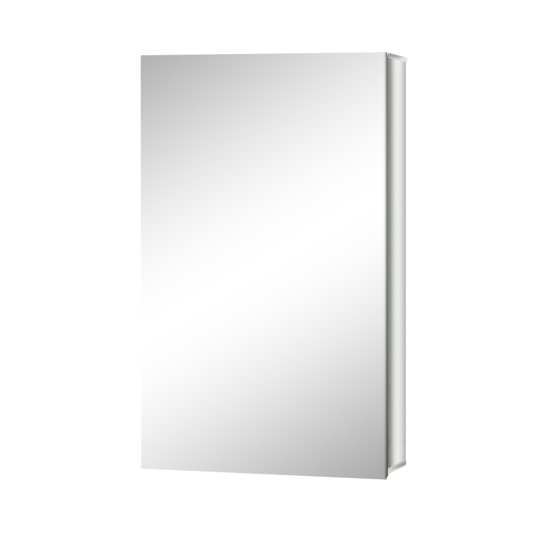 Stainless Steel Medicine Cabinet, Bathroom Mirror Cabinet, with unique half-shelves, Recess and Surface mount, 14.8 x 25.5 inch