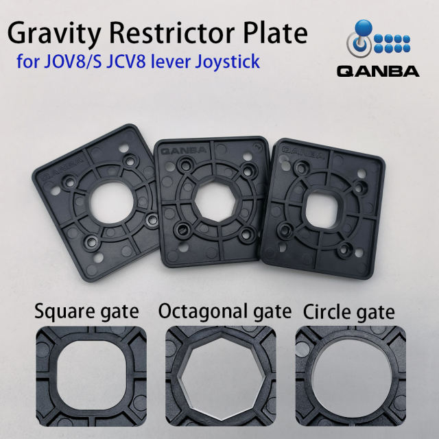 QANBA Gravity V8 Replacement Restrictor Plate Square circle and Octagonal gate for JOV8S JCV8 Joystick