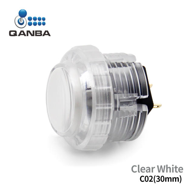 QANBA Gravity LX Clear 30mm Mechanical Pushbutton switch Arcade buttons