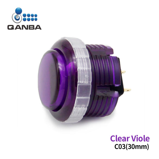 QANBA Gravity LX Clear 30mm Mechanical Pushbutton switch Arcade buttons