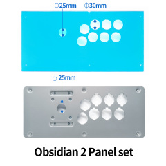 Qanba Q7 Obsidian 2 Transparent Plexi Cover Panel Acrylic and bracket steel plates