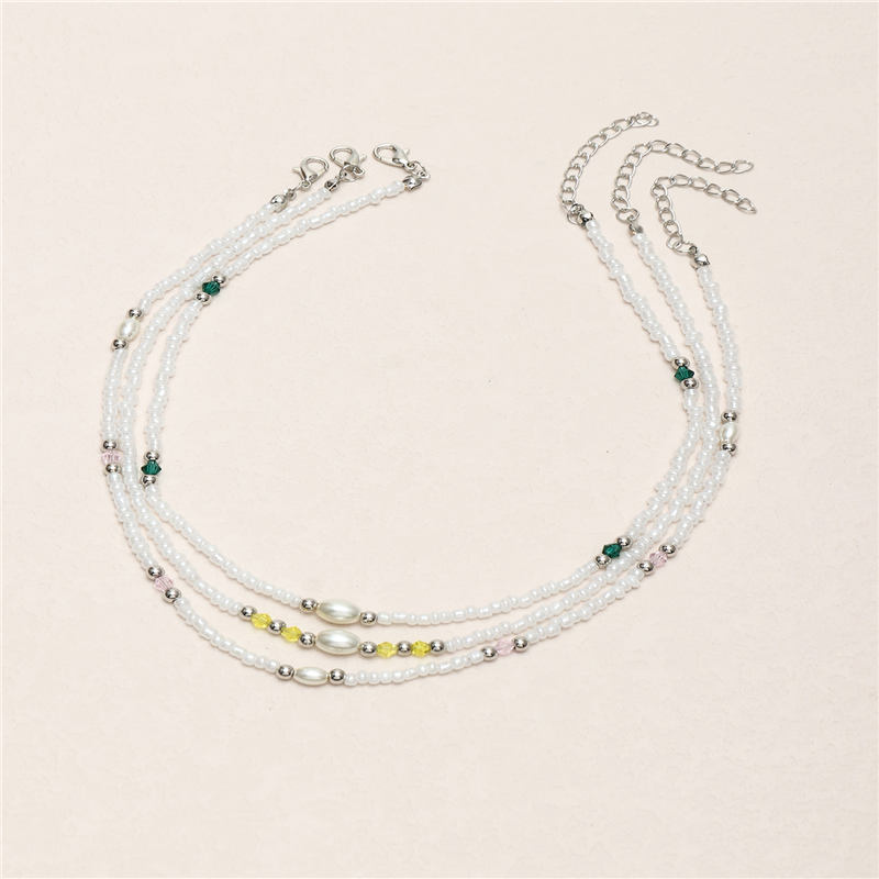 Imitation Pearl Beaded Necklaces Set Distributor