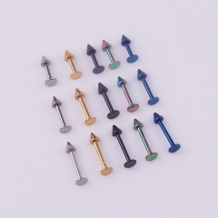 Wholesale Jewelry Five Colors Arrow-shaped Stainless Steel Lip Nails Set