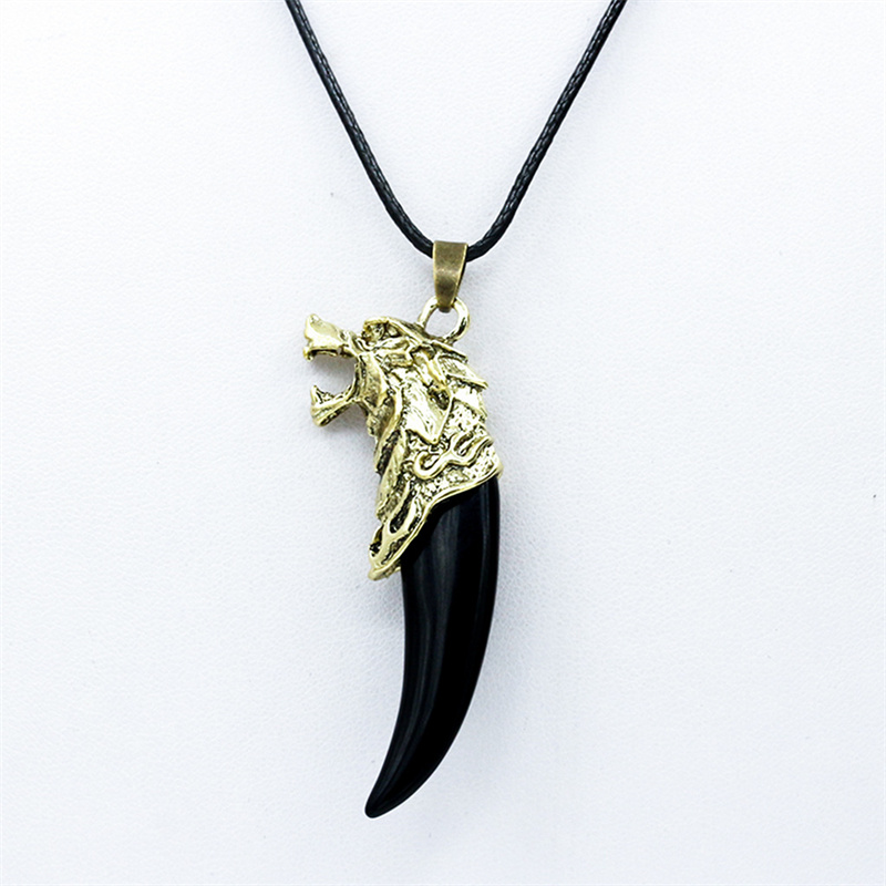 Wholesale Jewelry Popular Wolf Fang Adjustable Cord Necklace