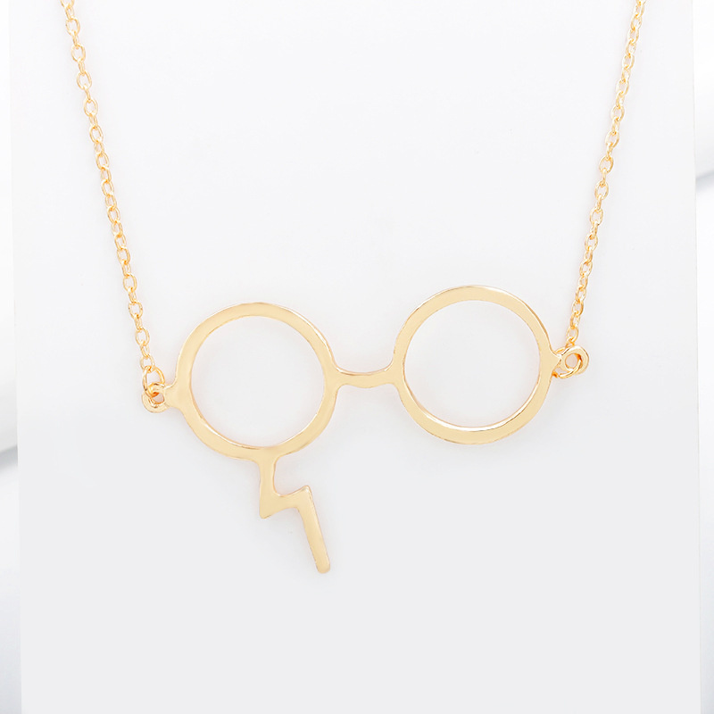 Wholesale Jewelry Harry Potter Glasses Shape Pendant Necklace