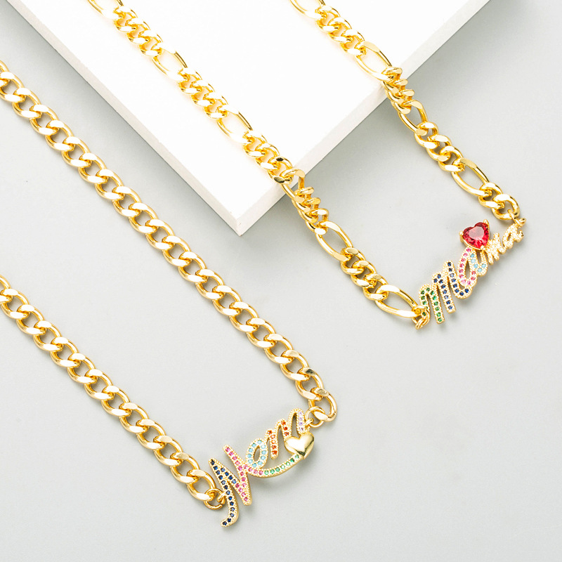 Warm Gold Plated Zircon Chain Necklace Supplier