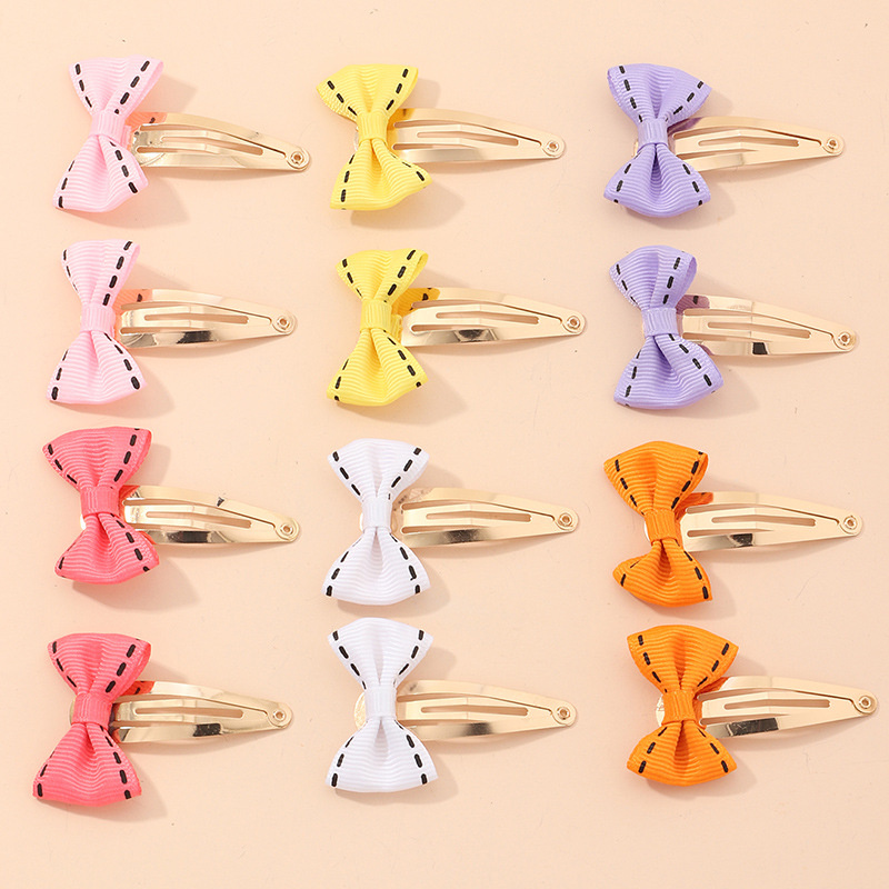 Wholesale Jewelry Children's -selling Simple Color Hairpin  Sweet Cartoon Fashion