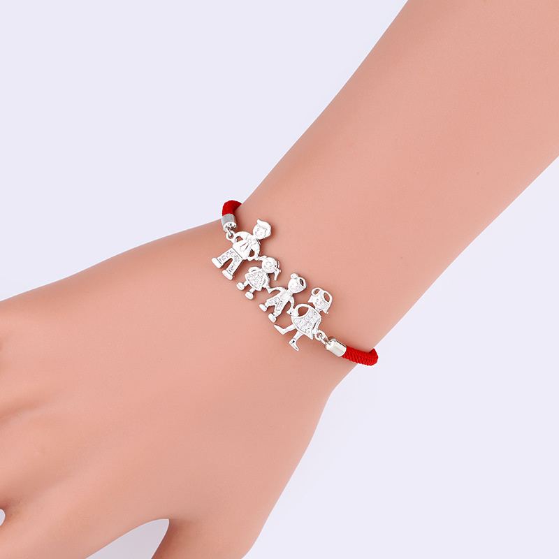 Korean Fashion Personality Woman Zircon Red String Bracelet Simple Bracelet Manufacturer
