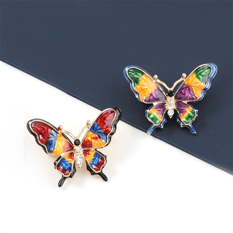 Wholesale Korean Version Of Alloy Diamond-studded Pearl Butterfly Brooch