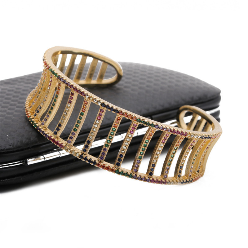 Style Zircon Geometric Male Copper Bracelet Adjustable Bracelet Distributor