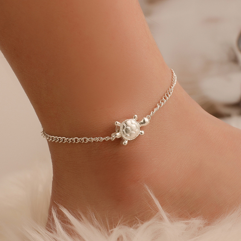 Wholesale Selling Simple And Small Tortoise Anklet Retro Beach