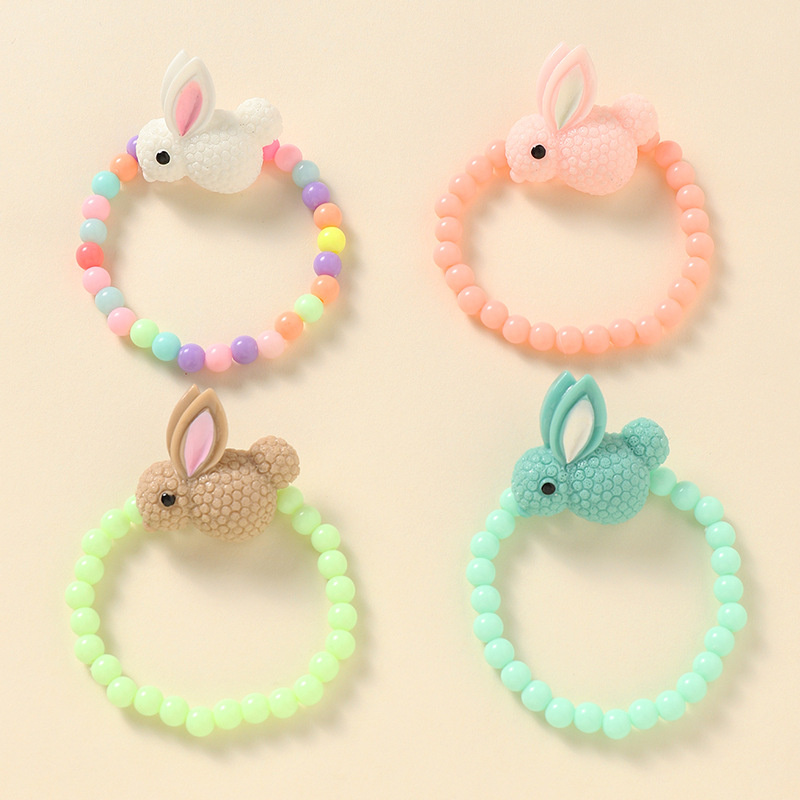 Children's Cartoon Bracelet Colorful Beads Cute Bunny Distributor