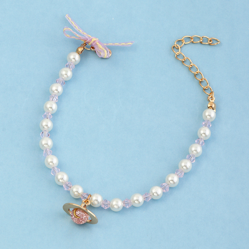 Girls' Jewelry Planet Metal Bracelet Simple Personality Pearl Distributor