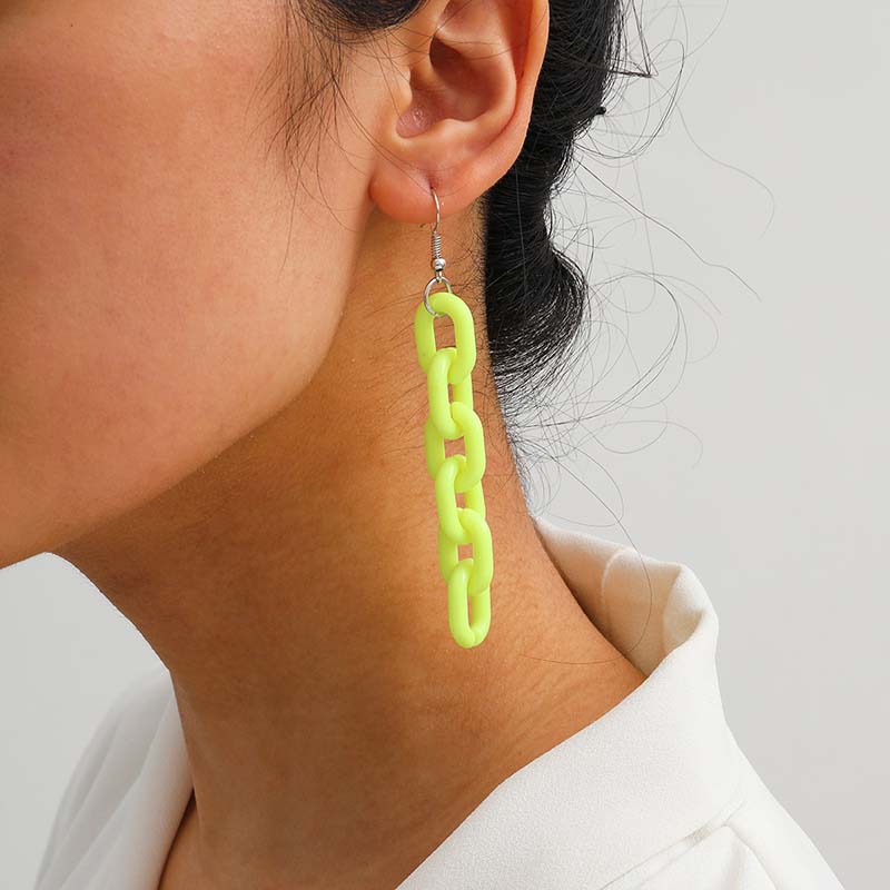 Wholesale Creative Fashion Simple Acrylic Buckle Earrings Women Vendors