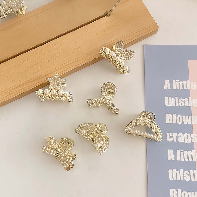Wholesale Jewelry Pearl Rhinestone Metal Scratching Clip Star Cat Ear Hairpin Exquisite