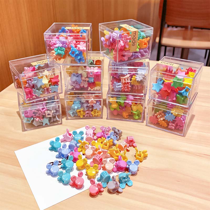 Wholesale Jewelry Children's Small Flower Clip Boxed Color Star Hair Accessories