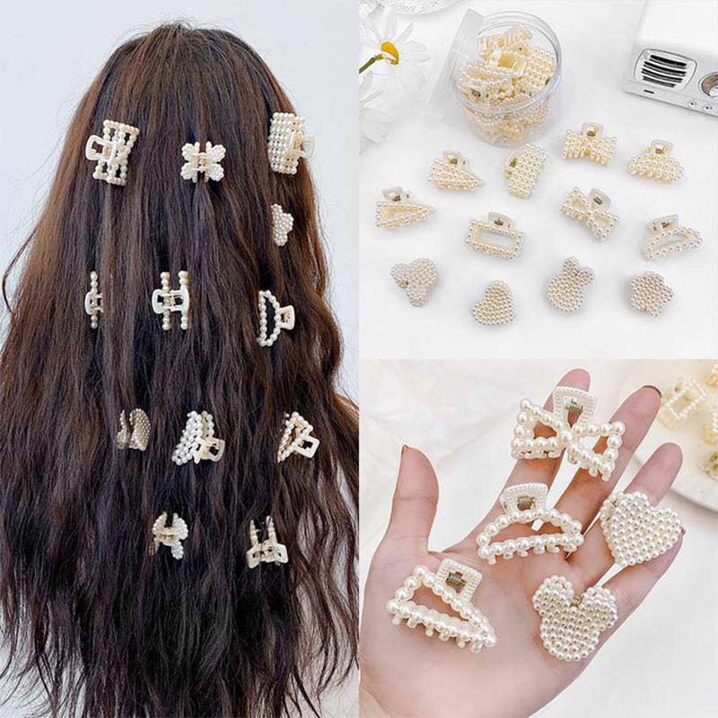 Girls' Pearl Hairpin Small Grab Clip 12 Cans Distributor