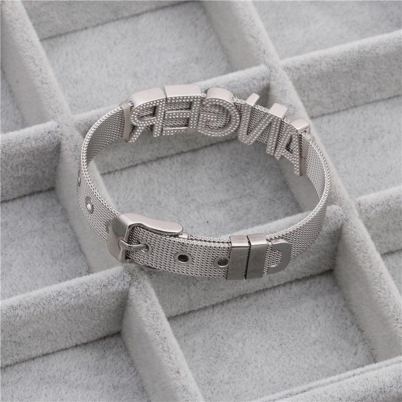 Stainless Steel Bracelet With Adjustable English Letters Manufacturer