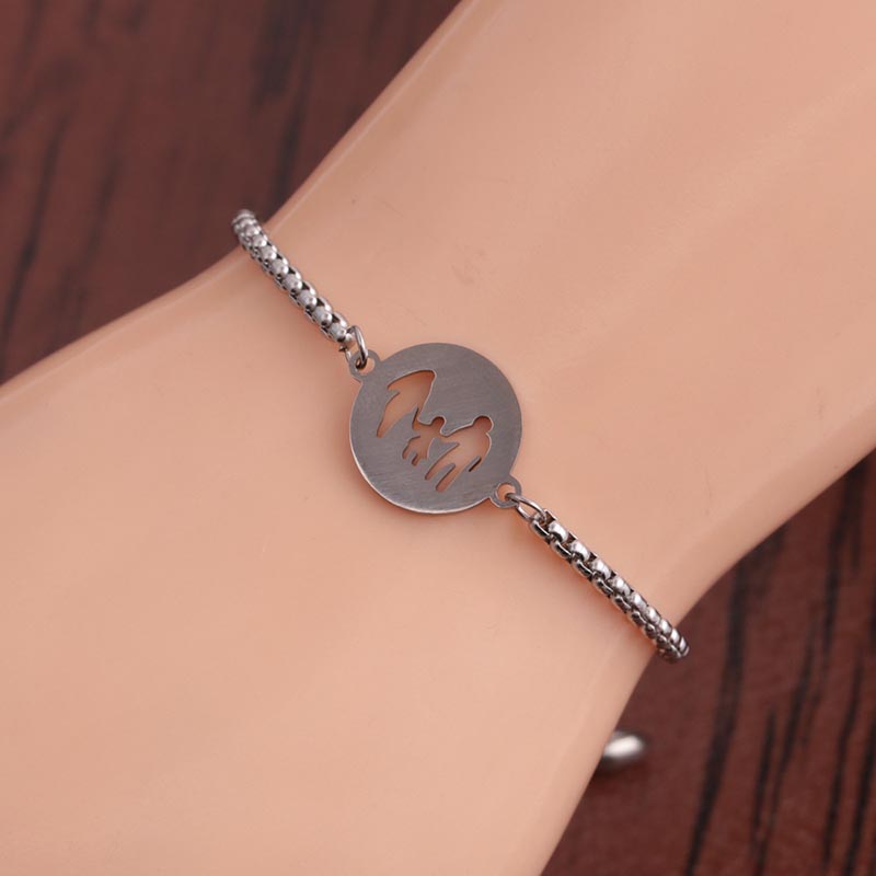 Stainless Steel Hollow Happy Home Adjustable Bracelet Manufacturer