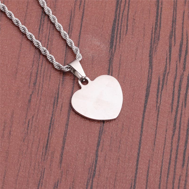 Wholesale Titanium Steel Stainless Steel Gold Plated Heart Pendant Necklace